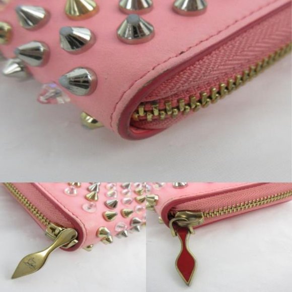 💕Gorgeous Christian Louboutin Panettone Spike Stud Zippy Wallet - Picture 6 of 8